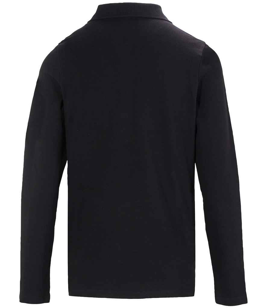 NEOBLU Ladies Owen Long Sleeve Piqué Polo Shirt | Deep Black - Lancashire Teamwear