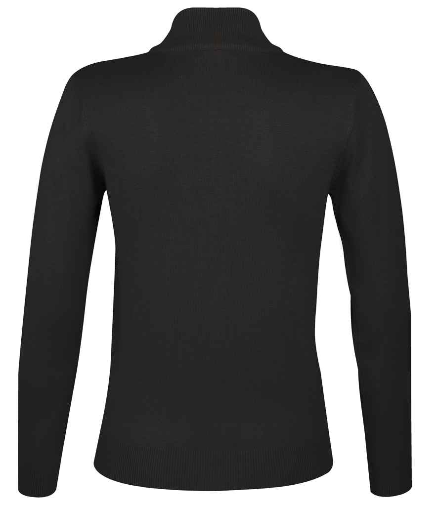 SOL'S Ladies Gordon Full Zip Cotton Acrylic Cardigan | Black - Lancashire Teamwear