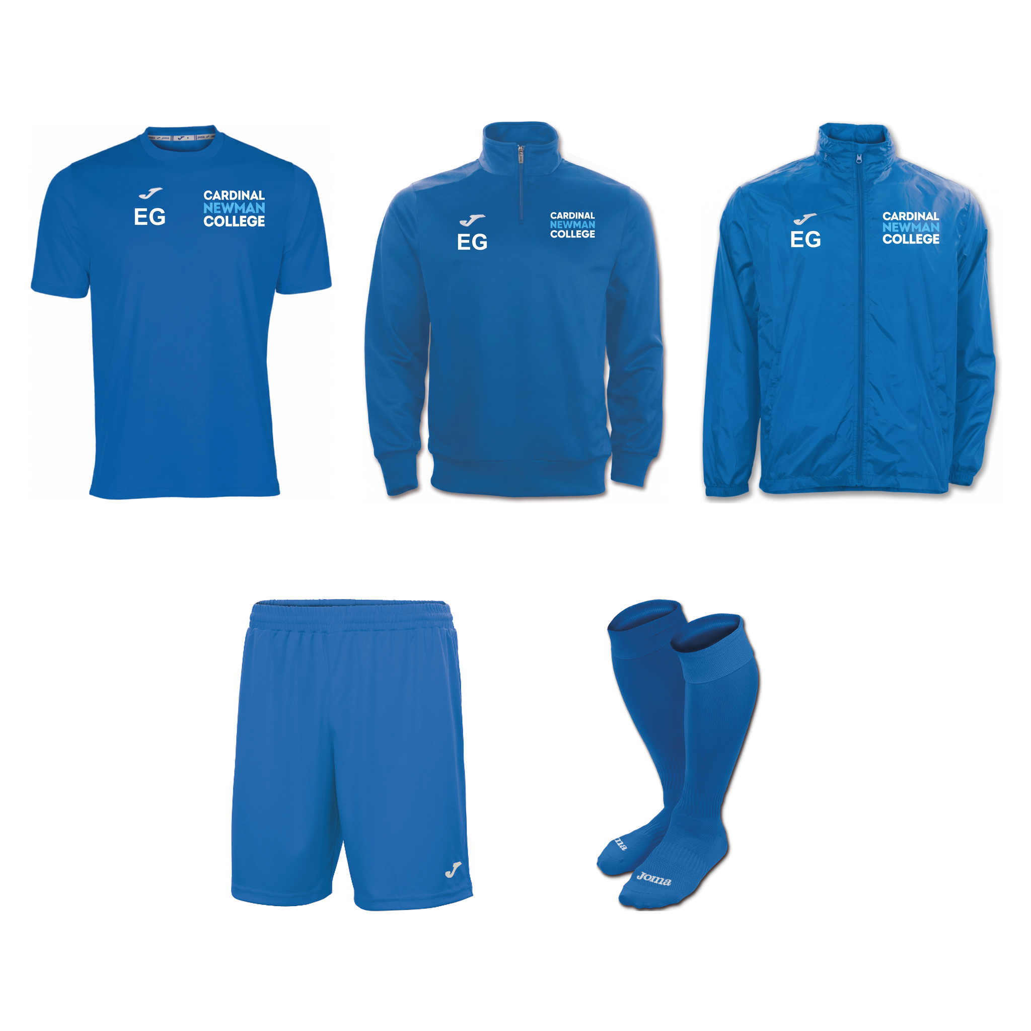 Cardinal Newman College Football Academy Bundle - t-shirt, 1/4 zip, rainjacket, shorts and socks