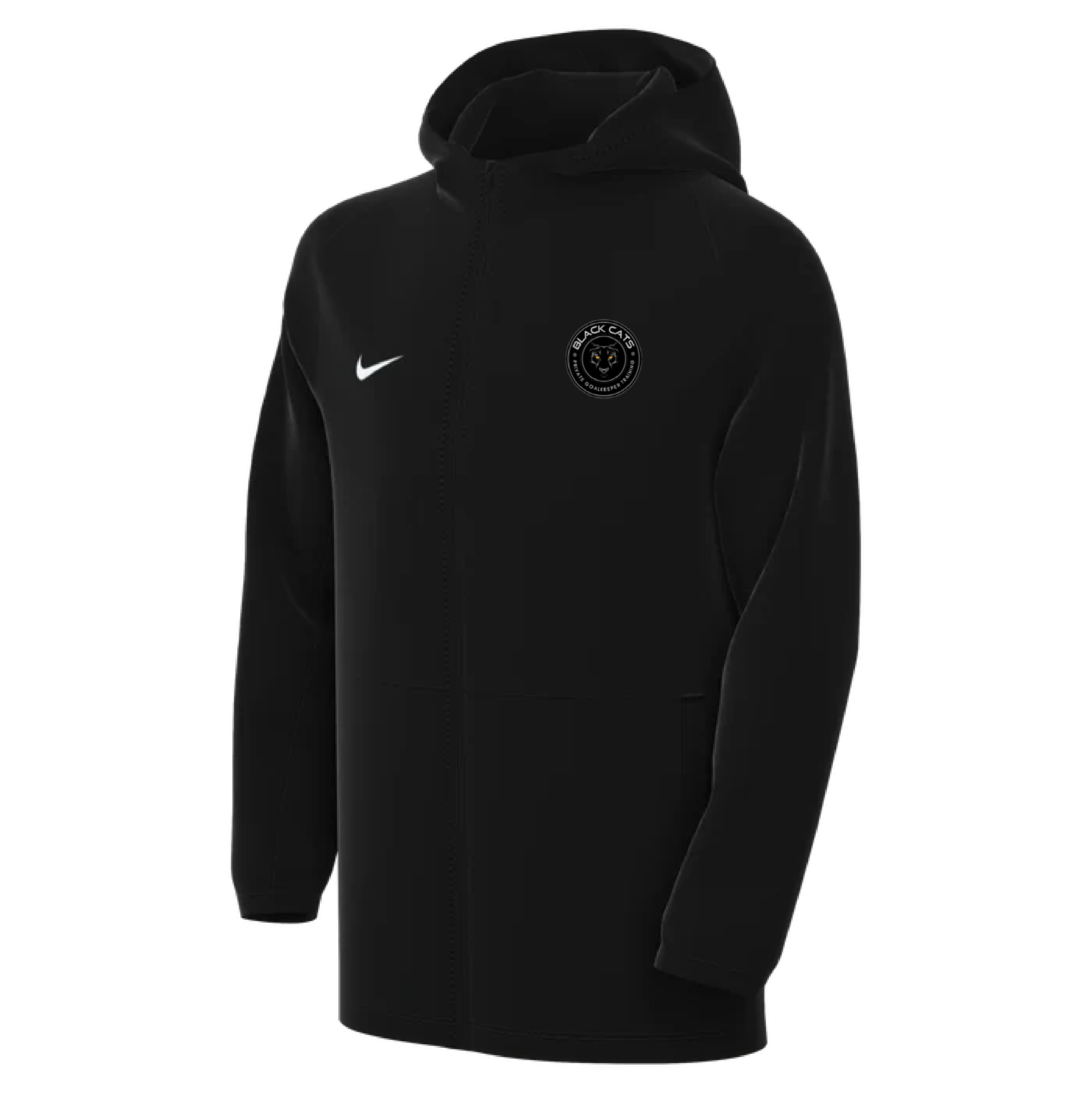 Black Cats Goalkeeper Training Academy Pro Hooded Rain Jacket