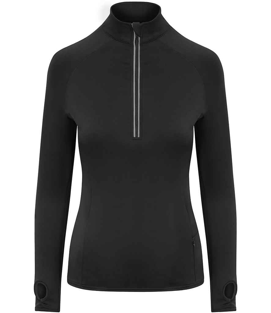 AWDis Ladies Cool-Flex™ Half Zip Top Jet Black