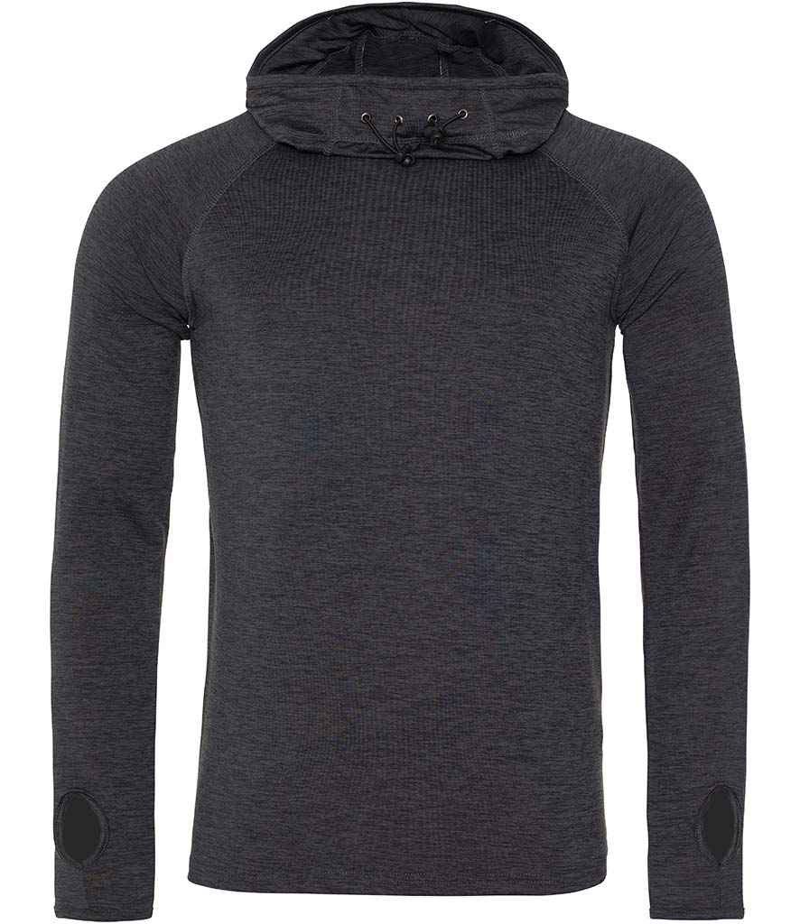 AWDis Cool Cowl Neck Top Black Slate Melange