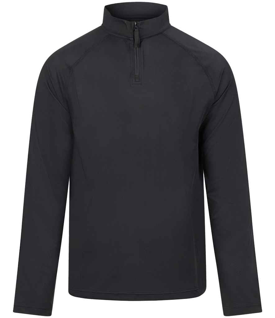 AWDis Cool Lightweight Active 1/4 Zip Top Jet Black