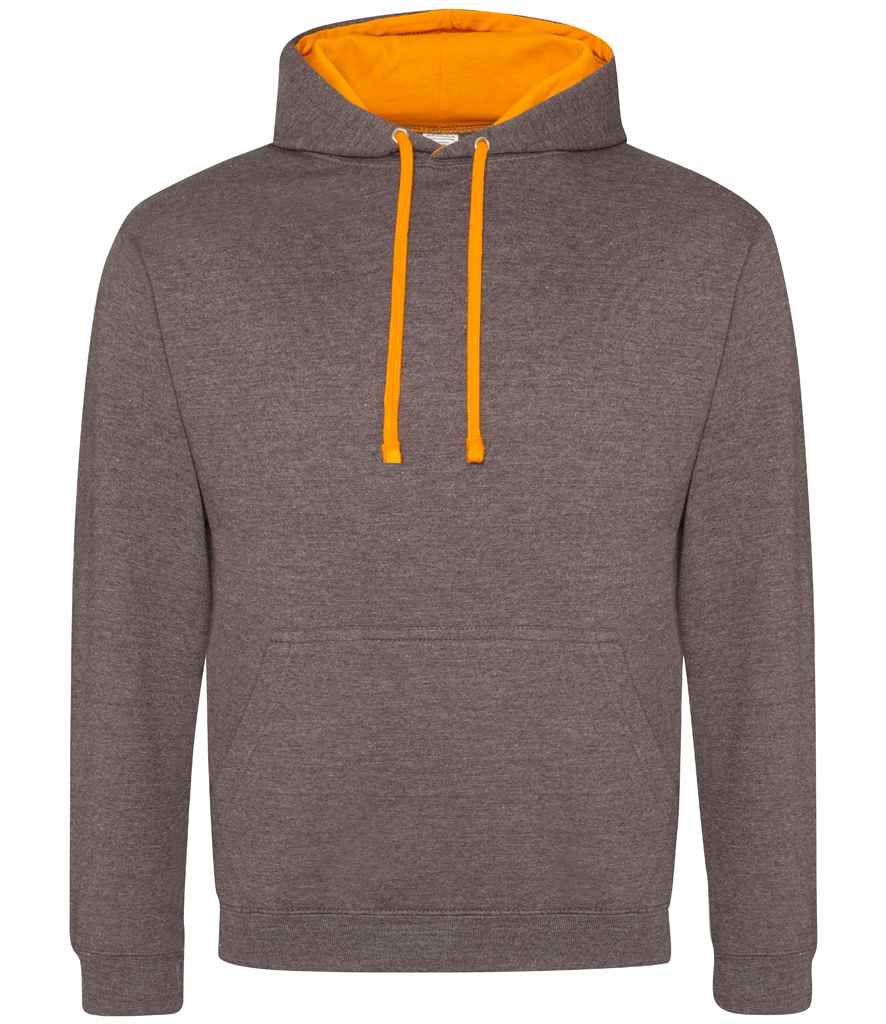 AWDis Varsity Hoodie | Charcoal/Orange Crush Charcoal/Orange Crush