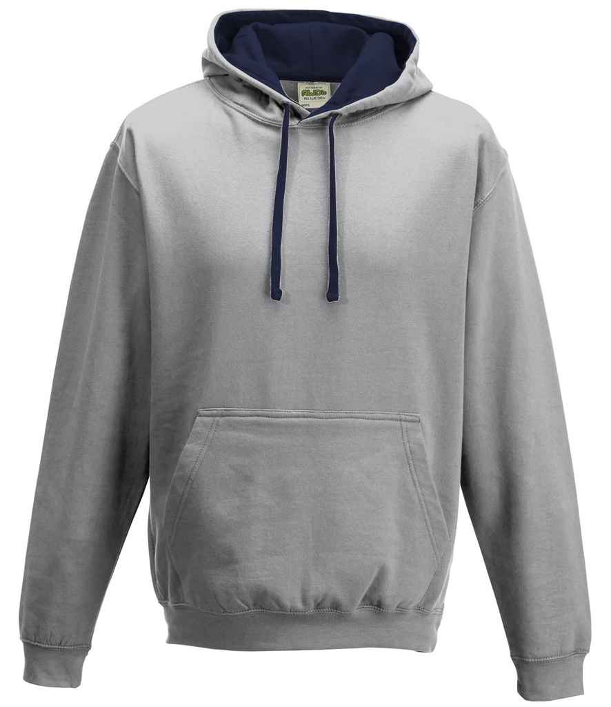AWDis Varsity Hoodie | Heather Grey/New French Navy Heather Grey/New French Navy