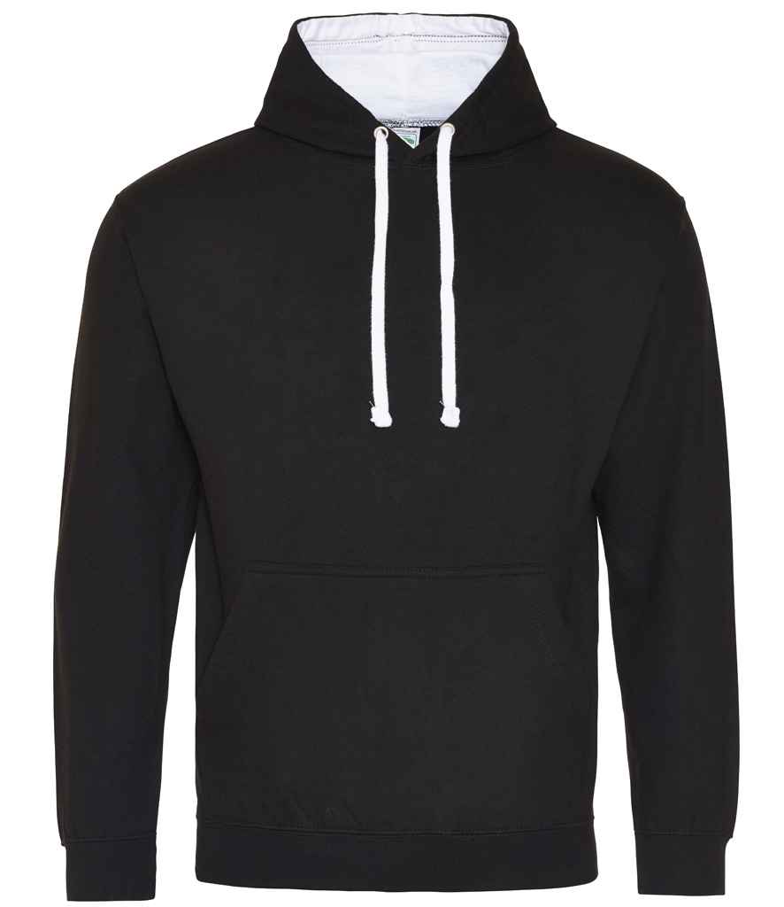 AWDis Varsity Hoodie | Jet Black/Arctic White Jet Black/Arctic White