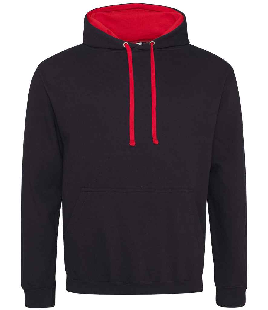 AWDis Varsity Hoodie | Jet Black/Fire Red Jet Black/Fire Red