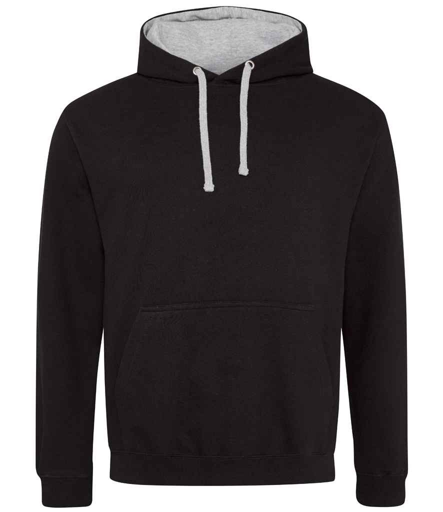 AWDis Varsity Hoodie | Jet Black/Heather Grey Jet Black/Heather Grey