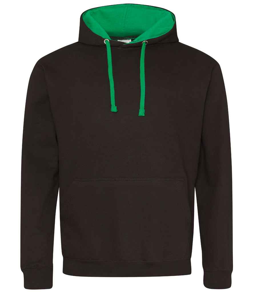 AWDis Varsity Hoodie | Jet Black/Kelly Green Jet Black/Kelly Green