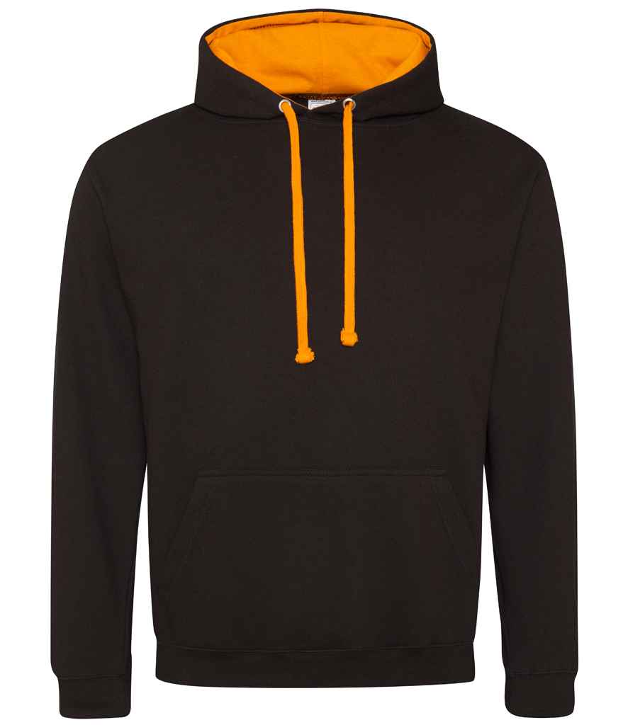 AWDis Varsity Hoodie | Jet Black/Orange Crush Jet Black/Orange Crush