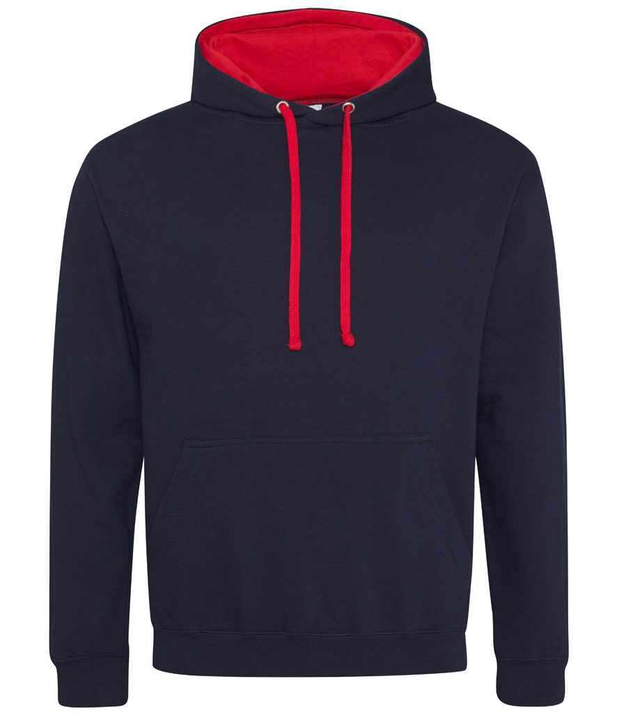 AWDis Varsity Hoodie | New French Navy/Fire Red New French Navy/Fire Red