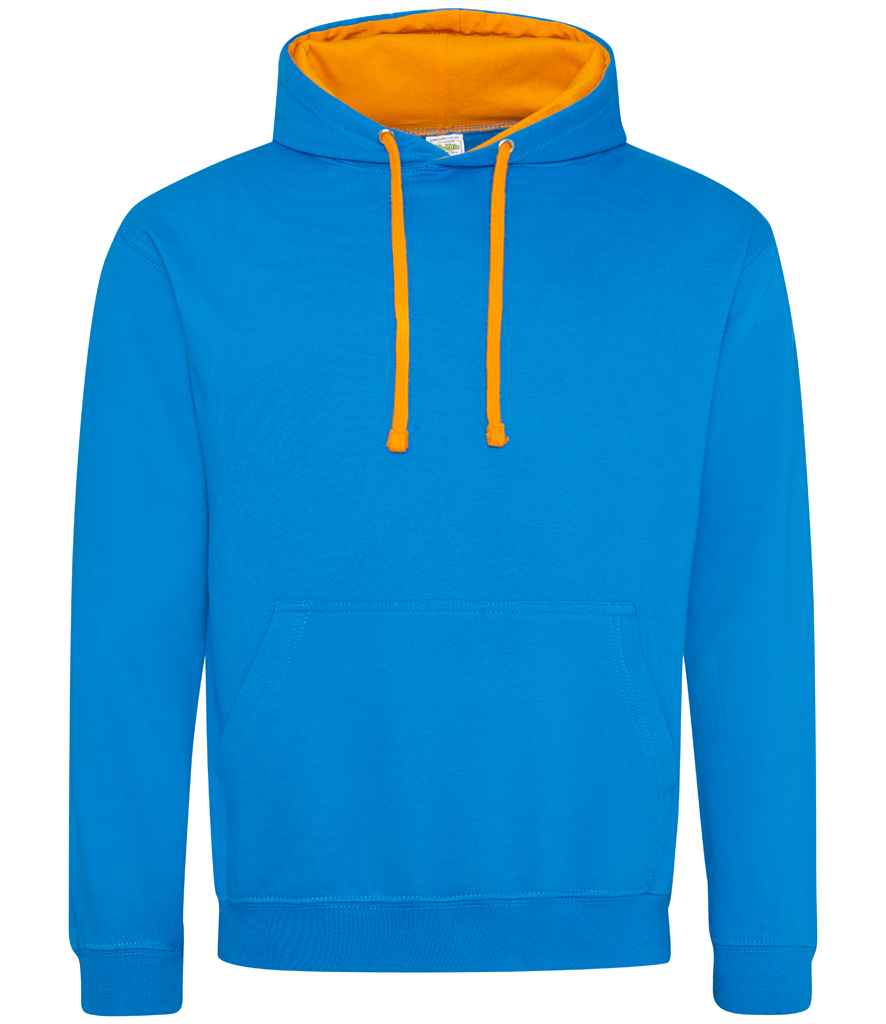 AWDis Varsity Hoodie | Sapphire Blue/Orange Crush Sapphire Blue/Orange Crush