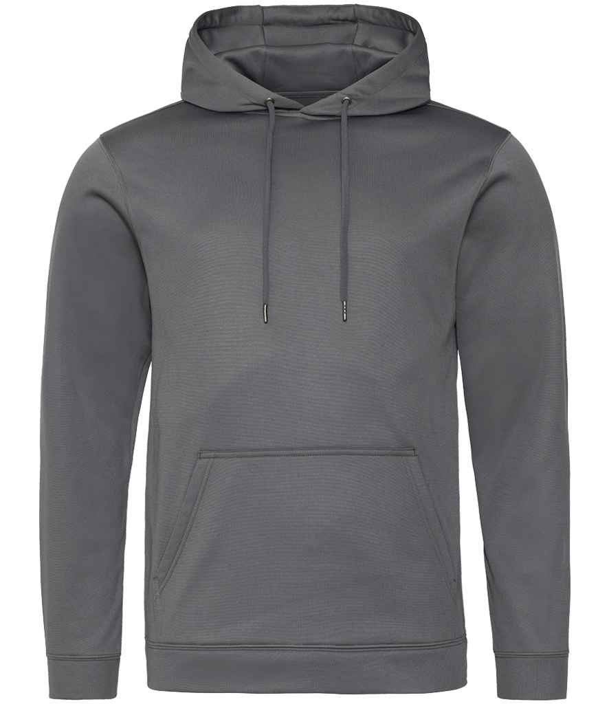 AWDis Sports Polyester Hoodie Steel Grey