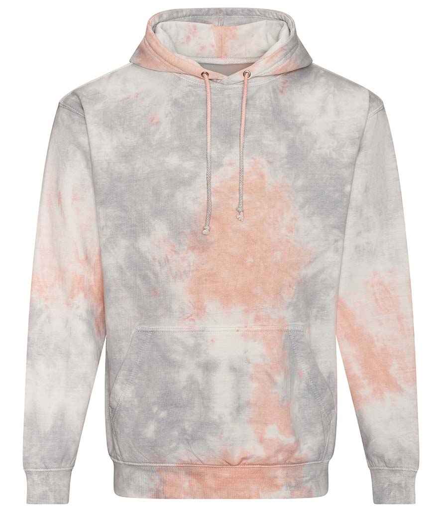 AWDis Tie-Dye Hoodie Grey Pink Marble