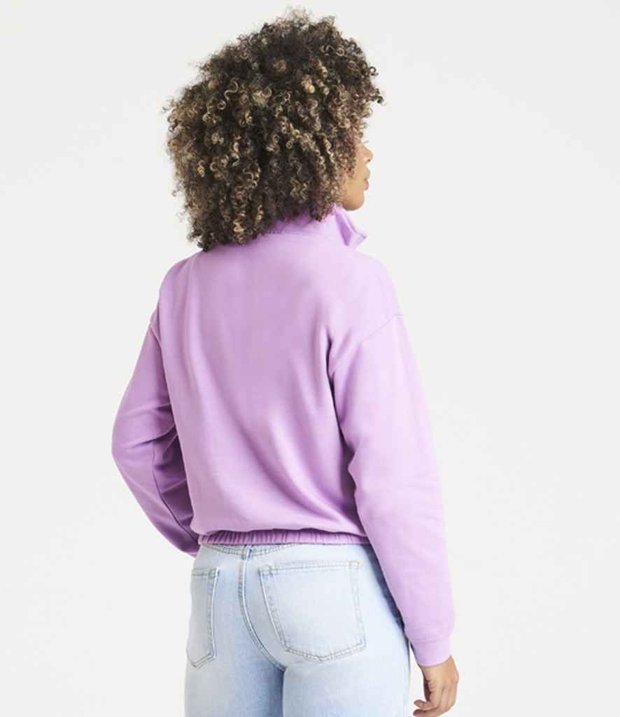 AWDis Ladies Cropped 1/4 Zip Sweatshirt | Lavender - Just Hoods - Lancashire Teamwear