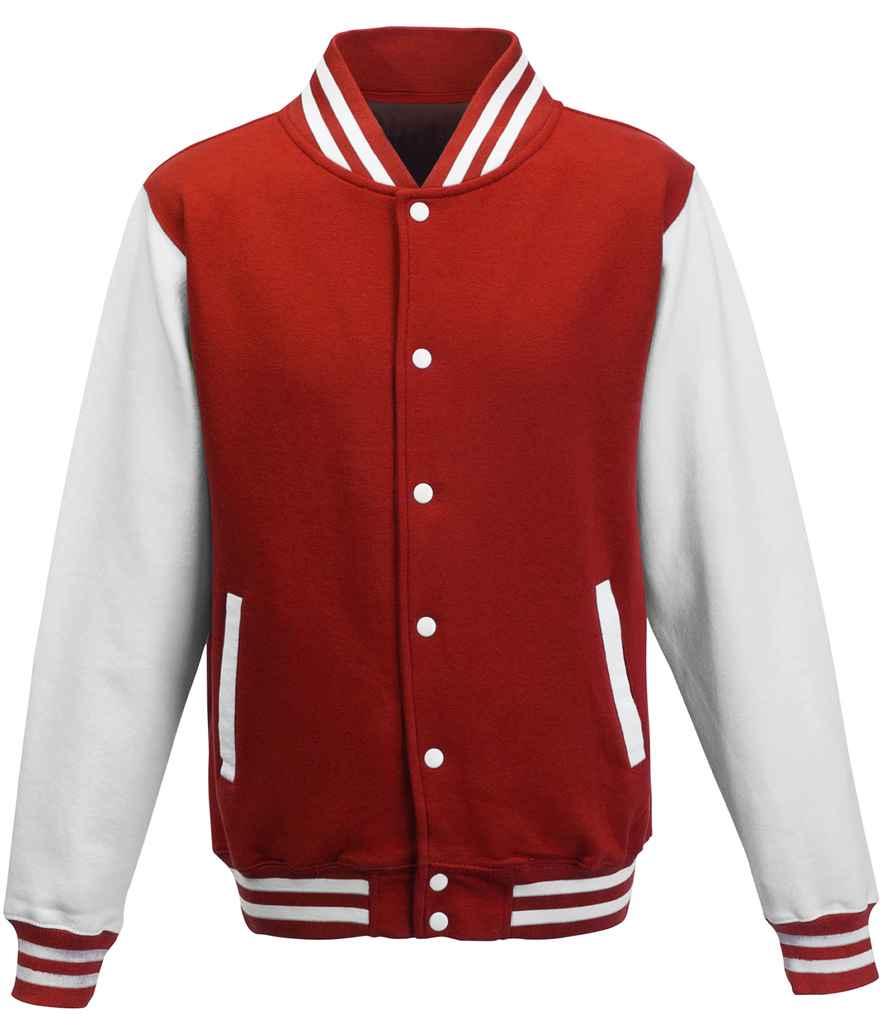 AWDis Varsity Jacket Fire Red/White