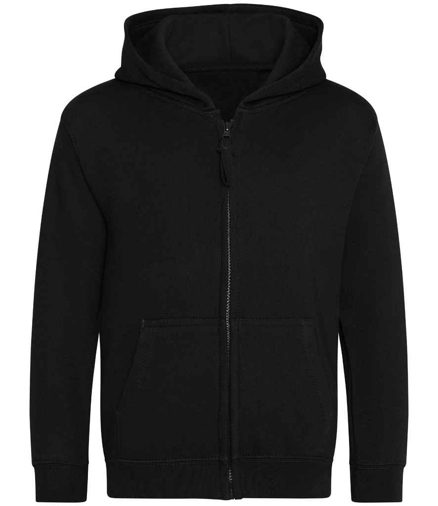 AWDis Kids Zoodie | Deep Black - Just Hoods Hood - Lancashire Teamwear