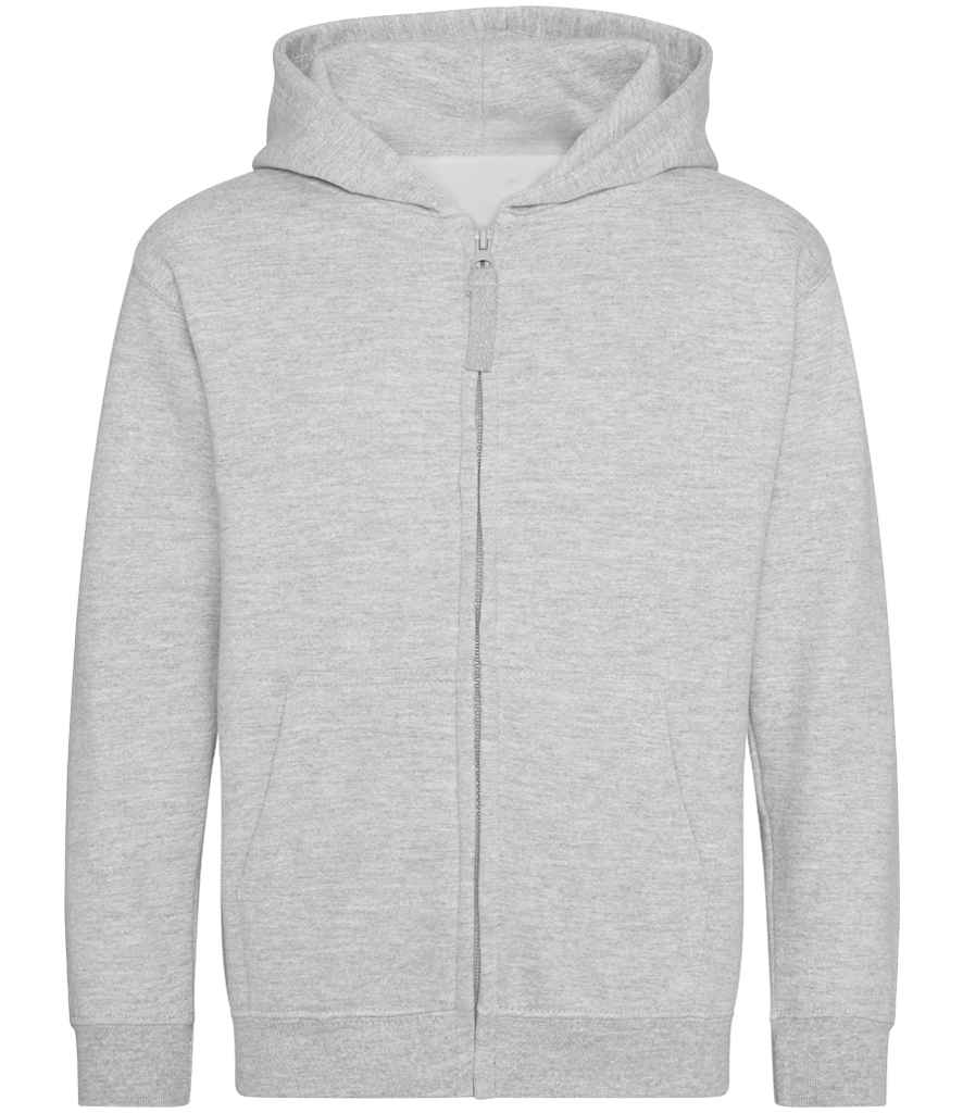 AWDis Kids Zoodie | Heather Grey - Just Hoods Hood - Lancashire Teamwear