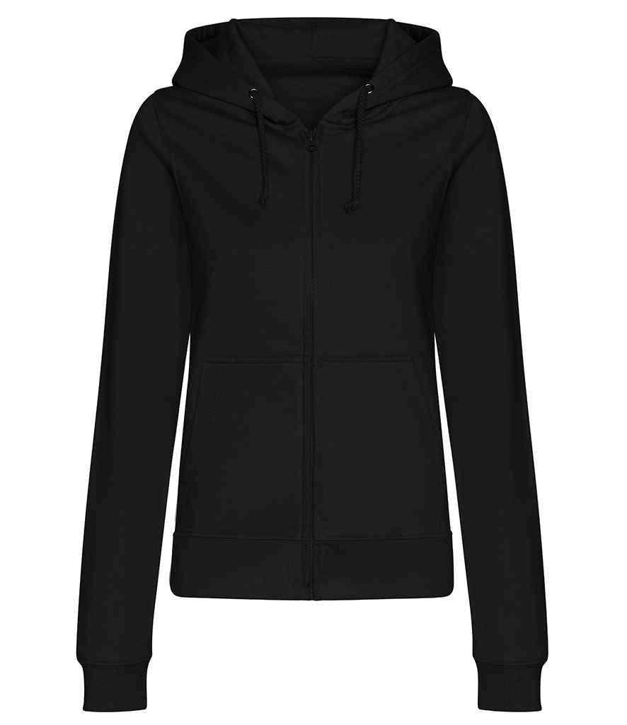 AWDis Ladies College Zoodie | Deep Black - Just Hoods Hood - Lancashire Teamwear