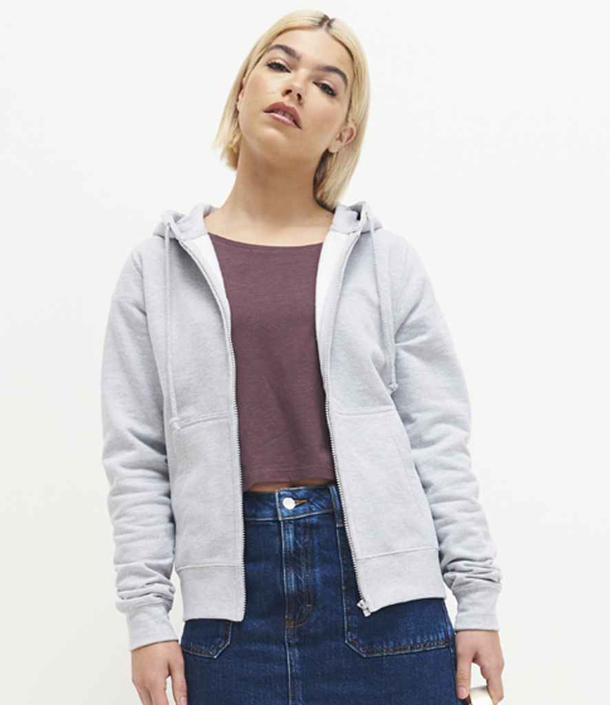 AWDis Ladies College Zoodie | Heather Grey - Just Hoods Hood - Lancashire Teamwear