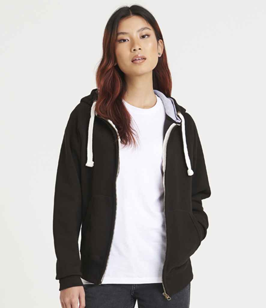AWDis Chunky Zoodie | Jet Black - Just Hoods Hood - Lancashire Teamwear