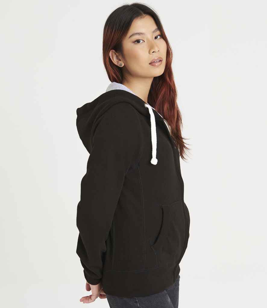 AWDis Chunky Zoodie | Jet Black - Just Hoods Hood - Lancashire Teamwear