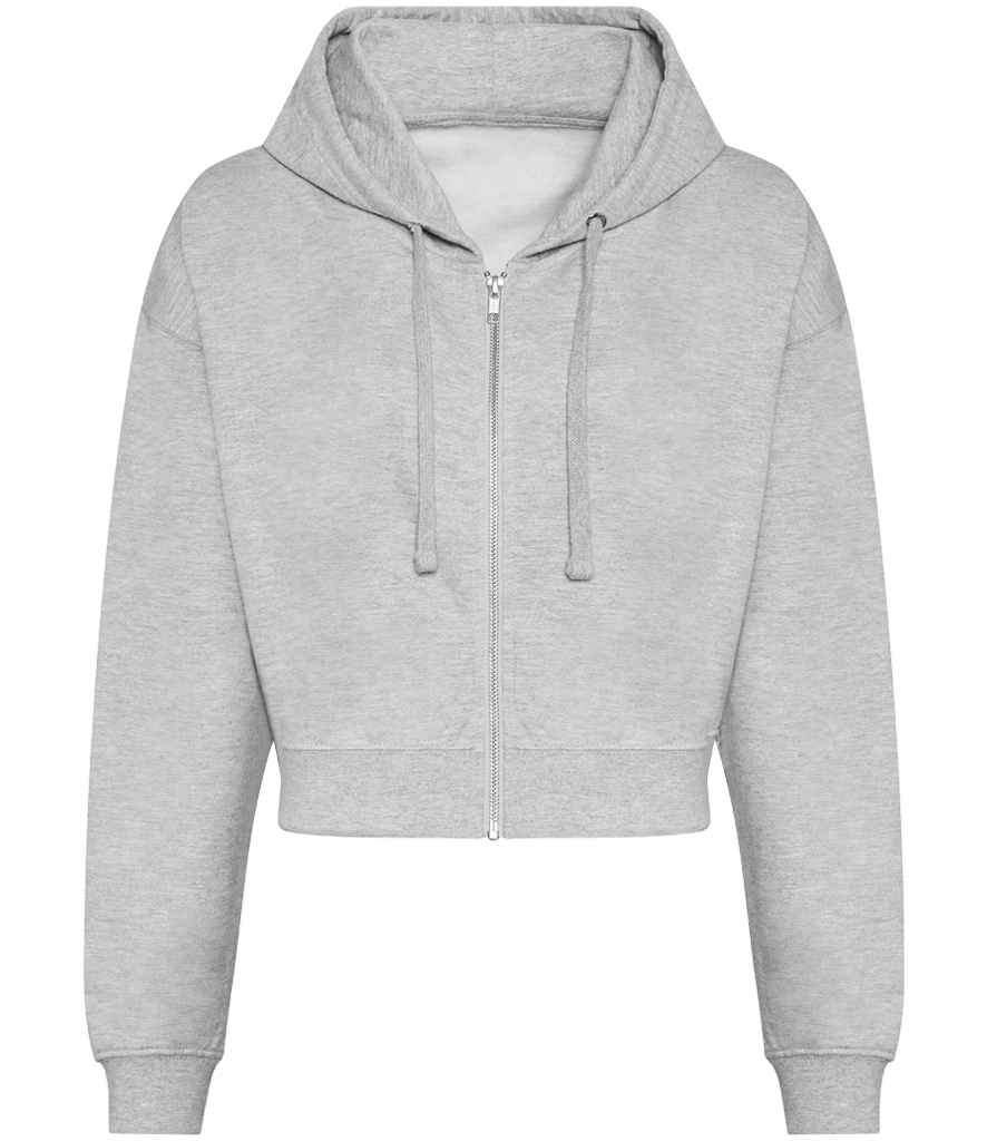 AWDis Ladies Cropped Zoodie Heather Grey