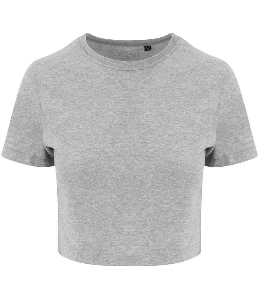 AWDis Ladies Tri-Blend Cropped T-Shirt Heather Grey