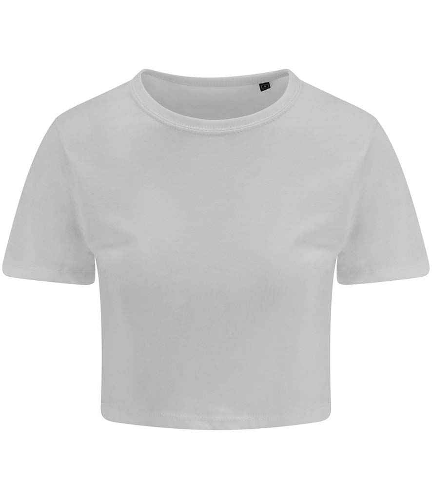 AWDis Ladies Tri-Blend Cropped T-Shirt Solid White