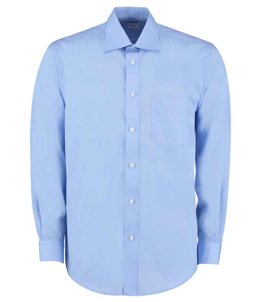 Kustom Kit Long Sleeve Classic Fit Business Shirt Light Blue