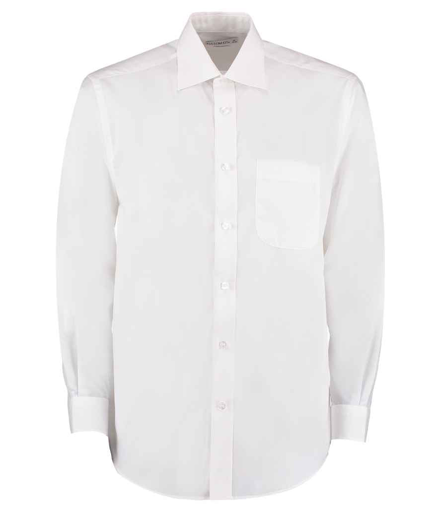 Kustom Kit Long Sleeve Classic Fit Business Shirt White