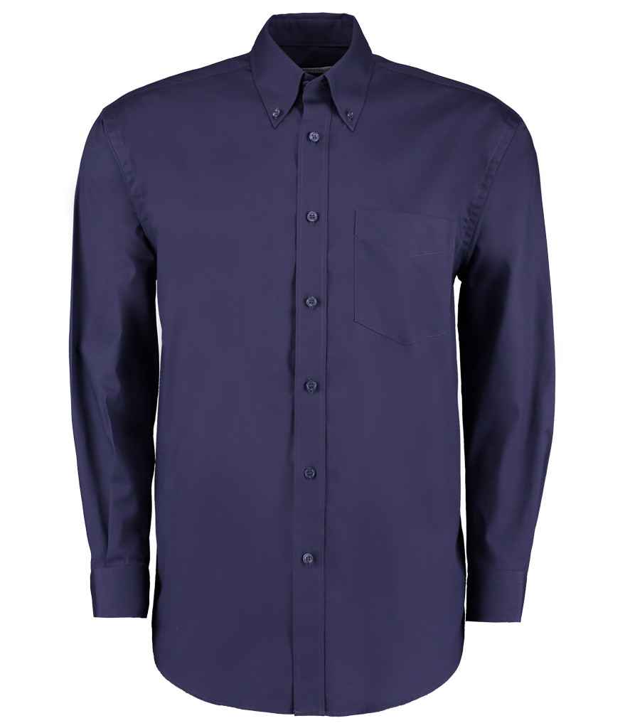 Kustom Kit Premium Long Sleeve Classic Fit Oxford Shirt | Midnight Navy Midnight Navy