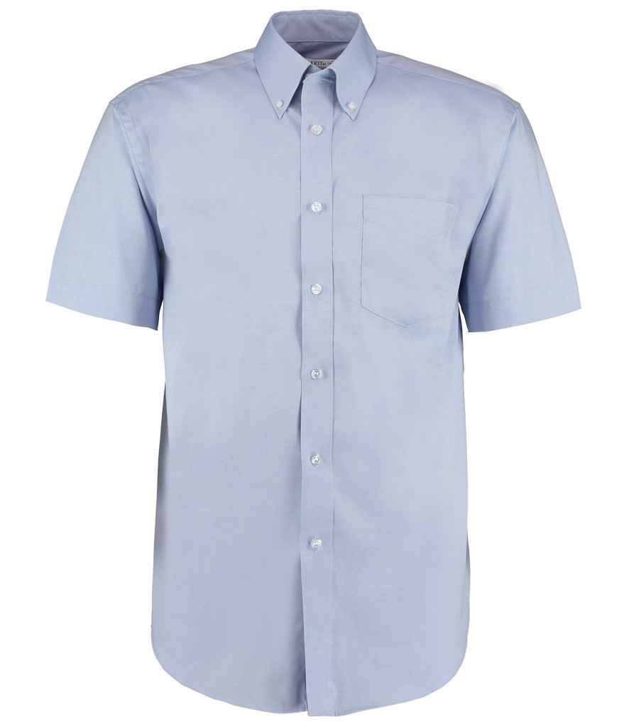 Kustom Kit Premium Short Sleeve Classic Fit Oxford Shirt | Light Blue Light Blue