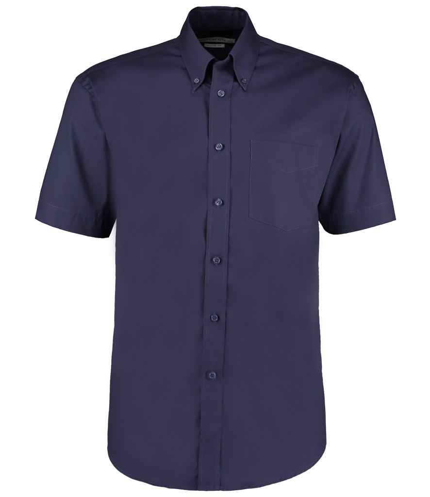 Kustom Kit Premium Short Sleeve Classic Fit Oxford Shirt | Midnight Navy Midnight Navy