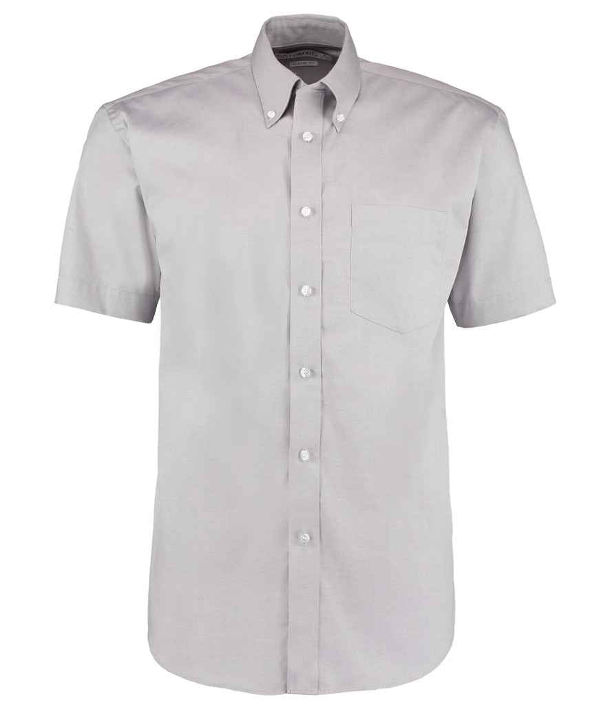 Kustom Kit Premium Short Sleeve Classic Fit Oxford Shirt | Silver Silver