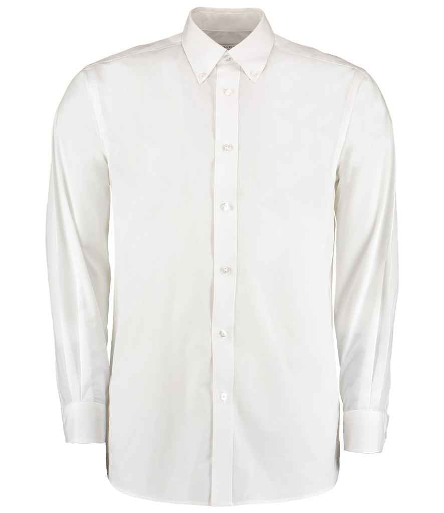 Kustom Kit Long Sleeve Classic Fit Workforce Shirt White