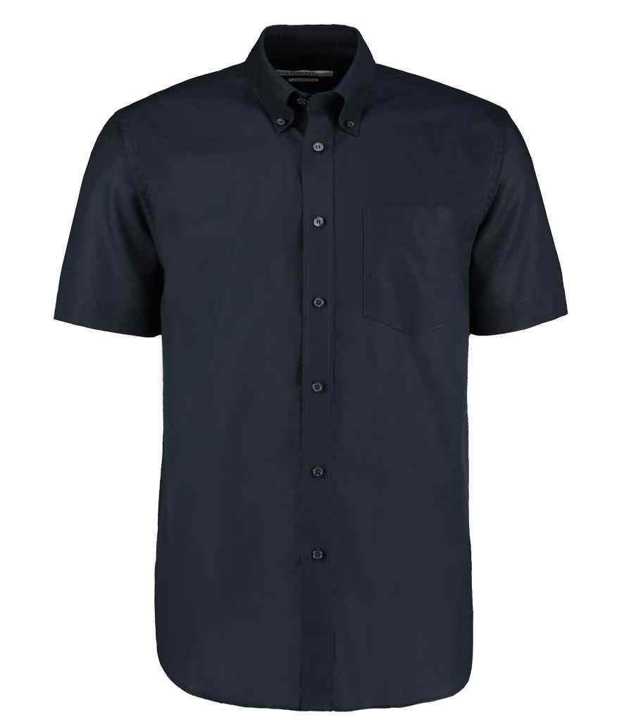 Kustom Kit Short Sleeve Classic Fit Workwear Oxford Shirt French Navy