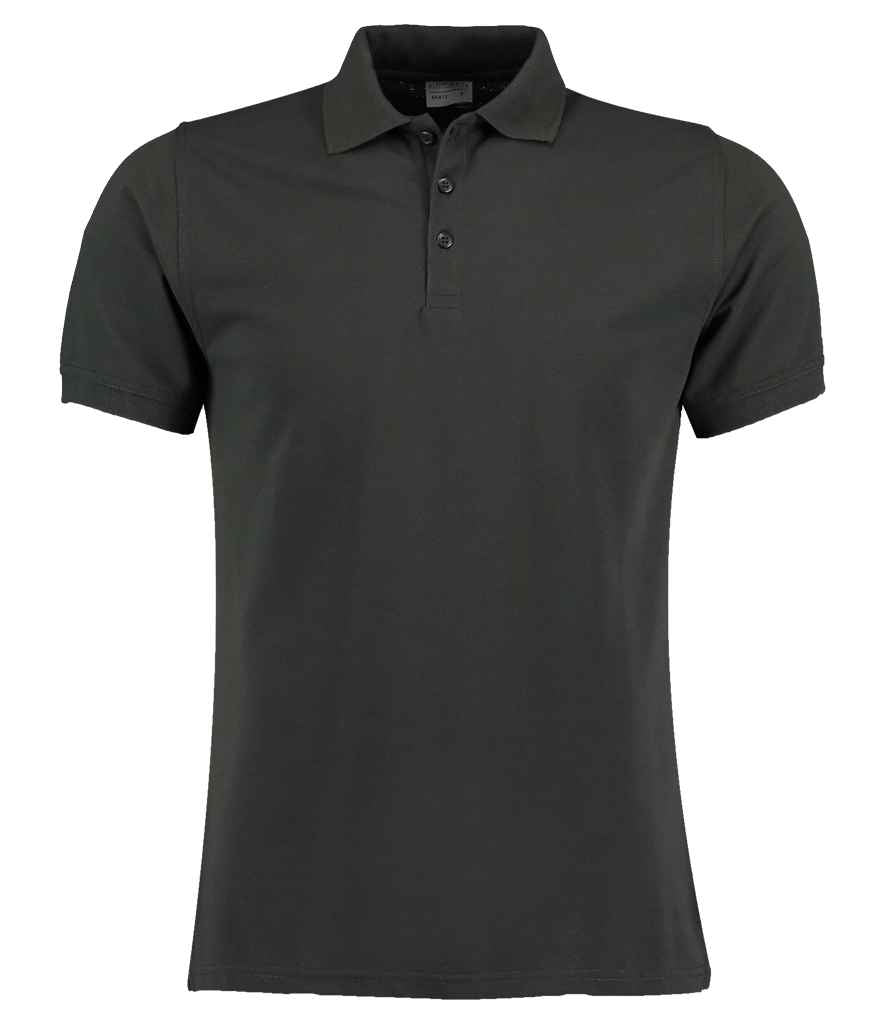 Kustom Kit Klassic Slim Fit Poly/Cotton Piqué Polo Shirt Graphite Grey