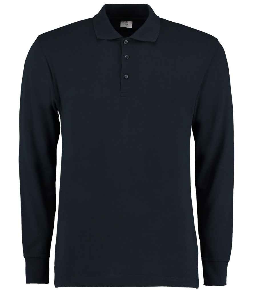 Kustom Kit Long Sleeve Poly/Cotton Piqué Polo Shirt Navy