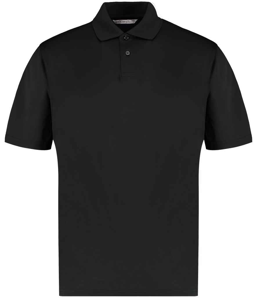 Kustom Kit Regular Fit Cooltex® Plus Superwash® 60°C Piqué Polo Shirt Black