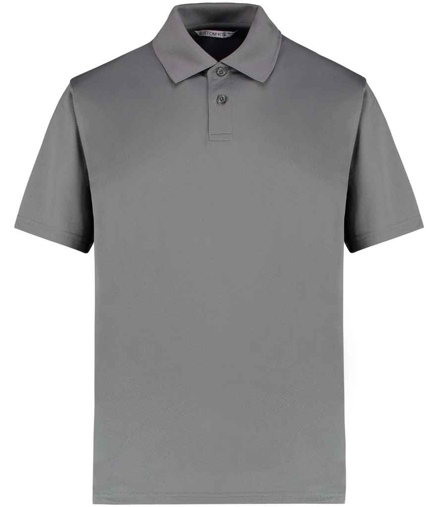 Kustom Kit Regular Fit Cooltex® Plus Superwash® 60°C Piqué Polo Shirt Charcoal