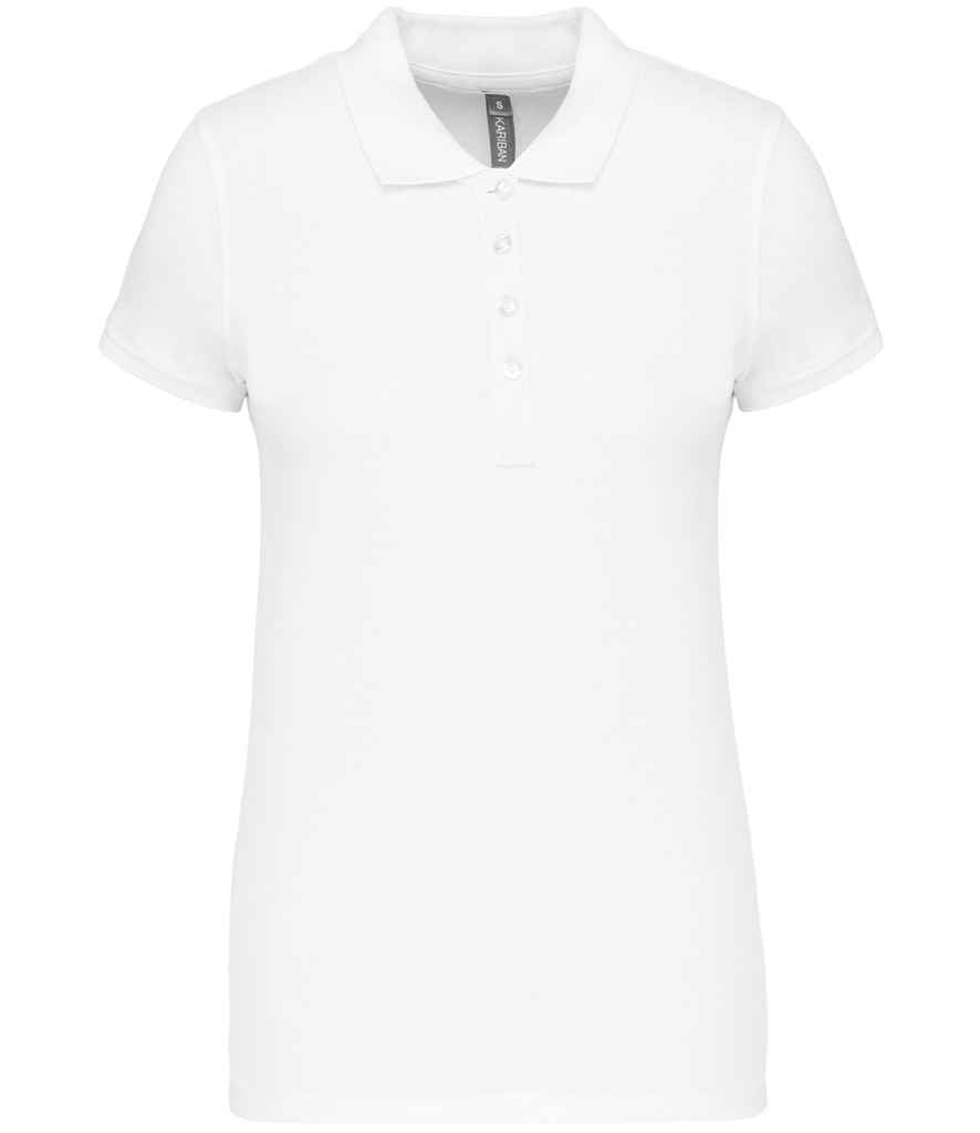 Kariban Ladies Short Sleeve Piqué Polo Shirt | White White