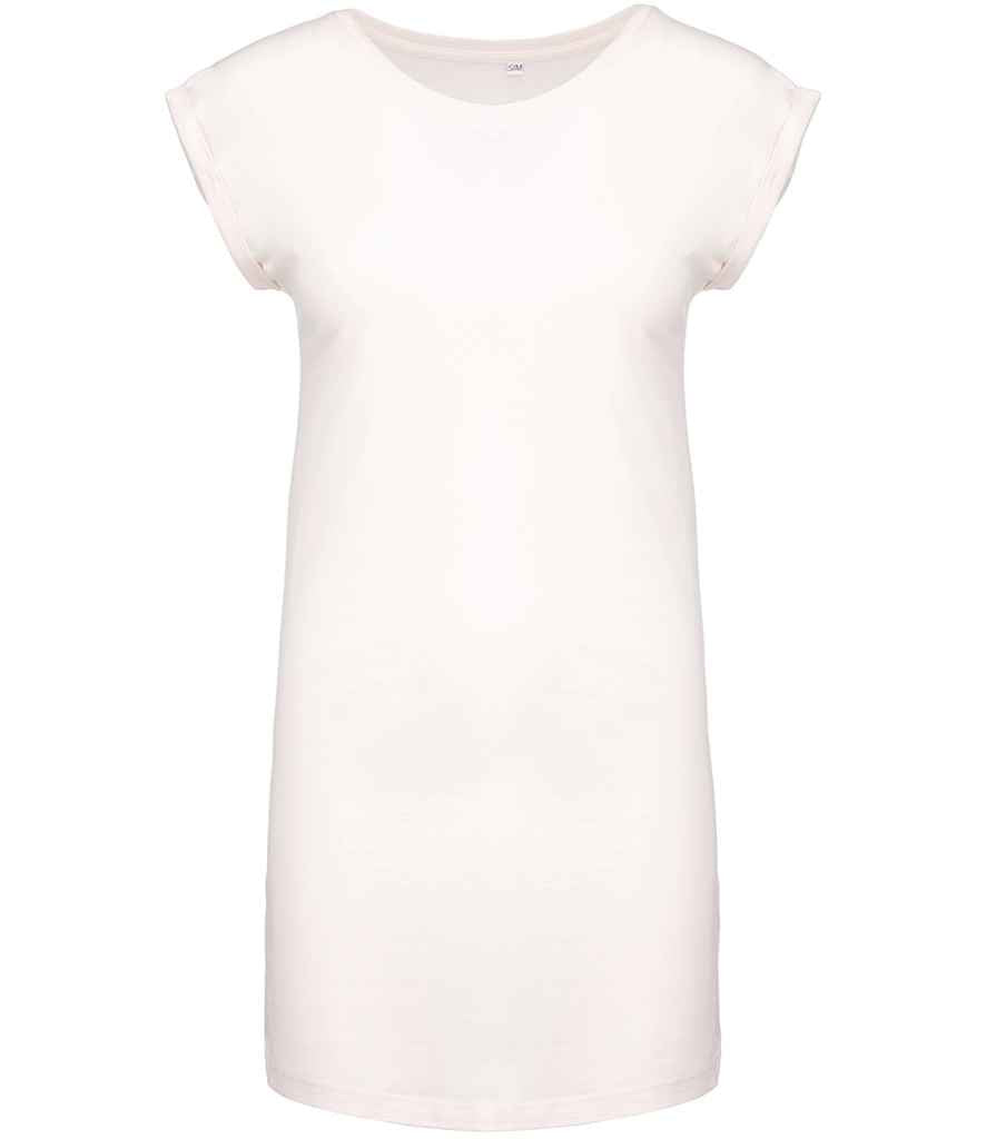 Kariban Ladies T-Shirt Dress Off White