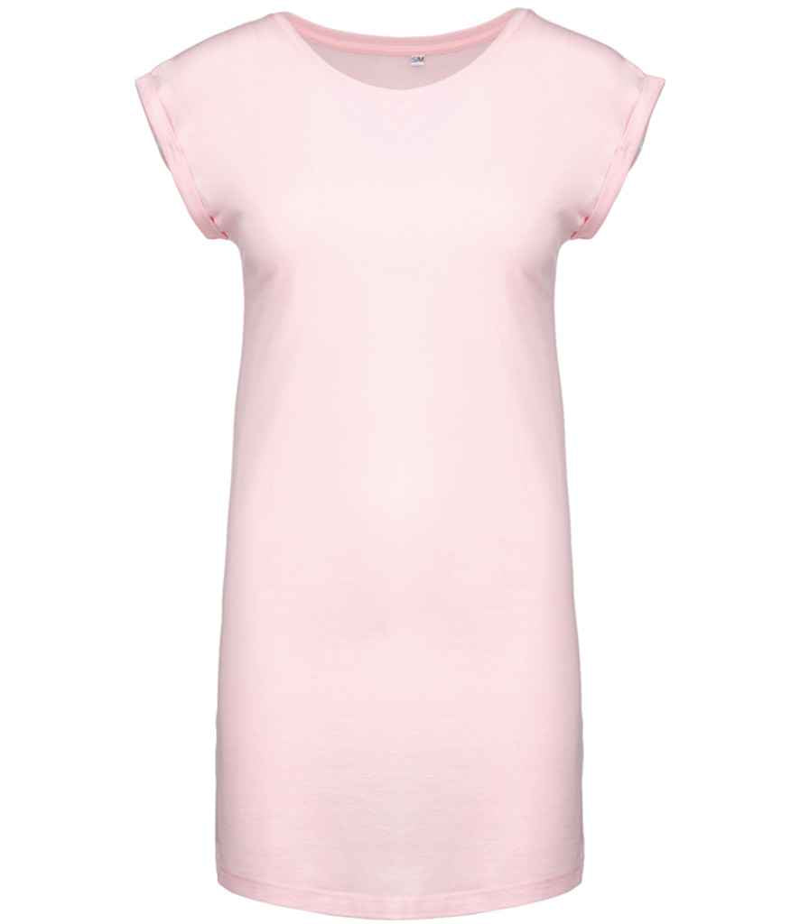 Kariban Ladies T-Shirt Dress Pale Pink