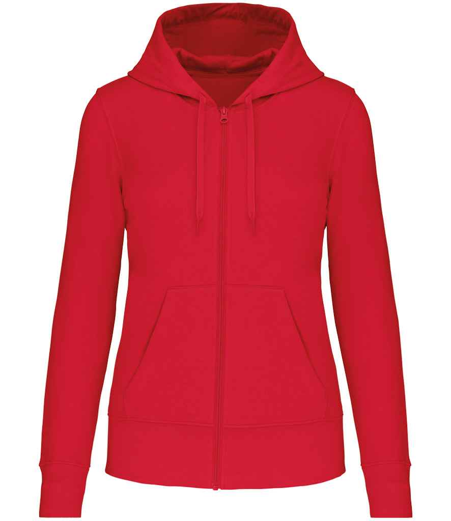 Kariban Ladies Eco Friendly Full Zip Hoodie Red
