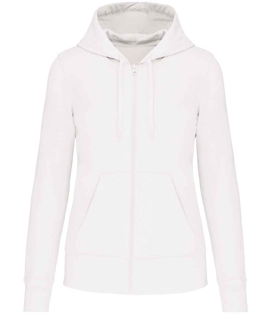 Kariban Ladies Eco Friendly Full Zip Hoodie White