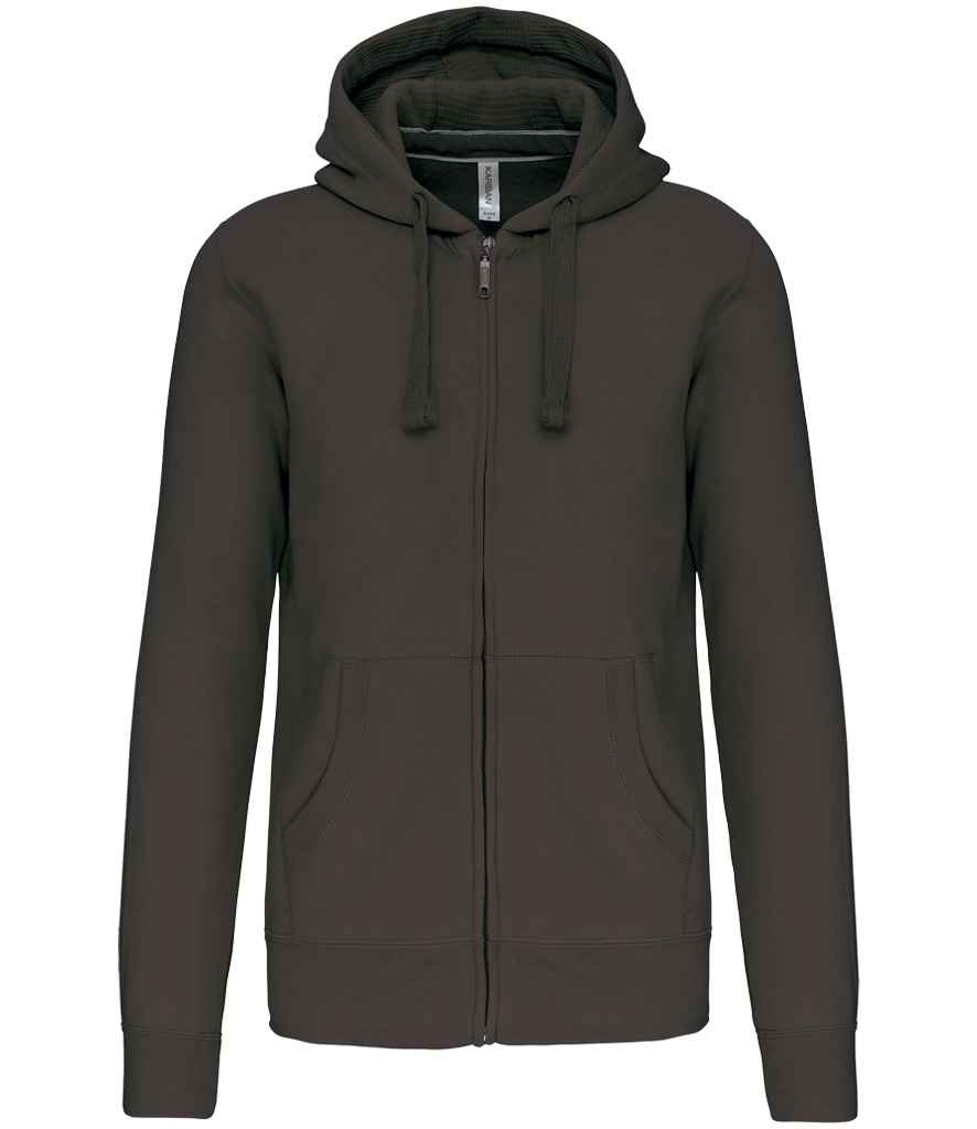 Kariban Full Zip Hooded Sweatshirt Dark Grey