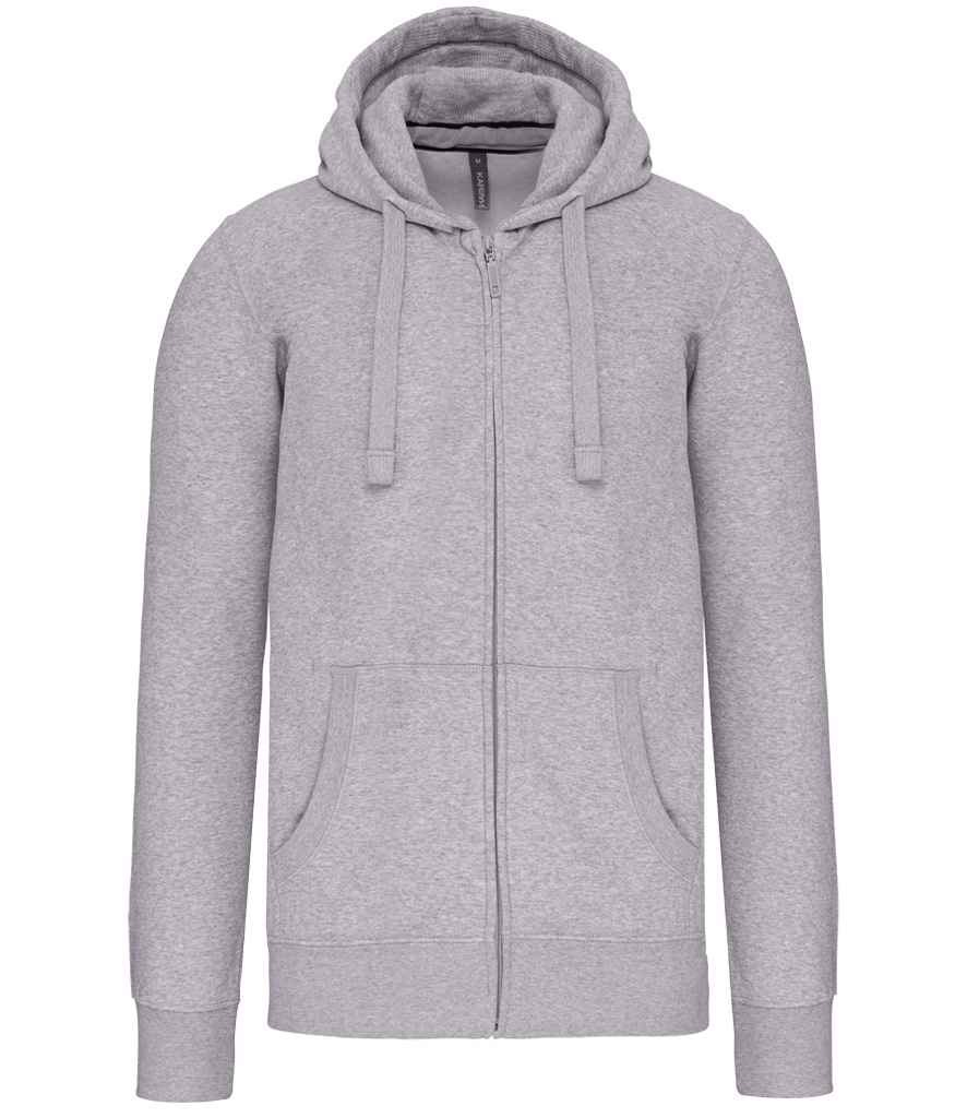 Kariban Full Zip Hooded Sweatshirt Oxford Grey
