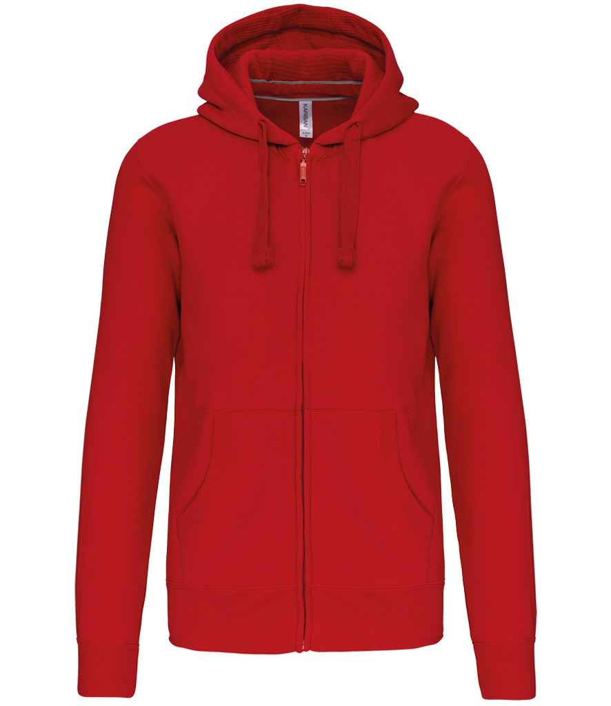 Kariban Full Zip Hooded Sweatshirt Red