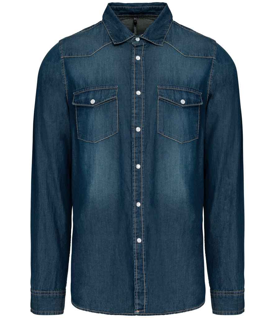 Kariban Long Sleeve Denim Shirt Blue Jean